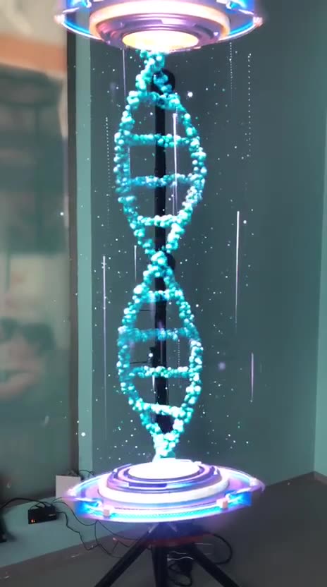Visualización holográfica 3D de una estructura de ADN